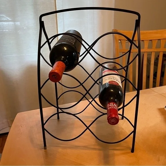 Metal Wine Rack 6 Bottle Tabletop - Picture 6 of 9